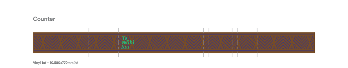 Open Polytechnic Te Wahi Kai counter vinyl proof